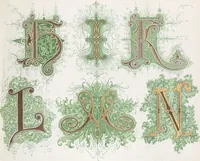An illustration from Dondorf's Alphabete : eine Sammlung von Musterblättern der verschiedensten Schriftarten älterer und neuerer Zeit ... / [zusammengestellt von Fr. Christmann] (1873)