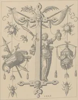 Picture 4 of 9 from A new artistic alphabet / designed by Theodore de Bry, Frankfort-on-Main, 1595 (1880), leaf 14