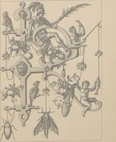 Picture 6 of 9 from A new artistic alphabet / designed by Theodore de Bry, Frankfort-on-Main, 1595 (1880), leaf 22