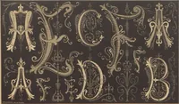 An illustration from Les petits alphabets du brodeur : compositions originales inspirées de nos grandes époques décoratives / par Ed. Guichard