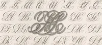 Picture 11 of 37 from Álbum graphique : recueil d'alphabets français, étrangers et ornés, couronnes, armes, supports, chiffres entrelacés et ornés : [volume 1] / monogrammes tires d'anciens manuscrits et composés par J. Girault (1870), leaf 38