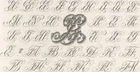 Picture 12 of 37 from Álbum graphique : recueil d'alphabets français, étrangers et ornés, couronnes, armes, supports, chiffres entrelacés et ornés : [volume 1] / monogrammes tires d'anciens manuscrits et composés par J. Girault (1870), leaf 39