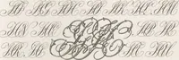 Picture 14 of 37 from Álbum graphique : recueil d'alphabets français, étrangers et ornés, couronnes, armes, supports, chiffres entrelacés et ornés : [volume 1] / monogrammes tires d'anciens manuscrits et composés par J. Girault (1870), leaf 41