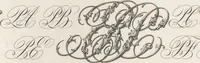 An illustration from Álbum graphique : recueil d'alphabets français, étrangers et ornés, couronnes, armes, supports, chiffres entrelacés et ornés : [volume 1] / monogrammes tires d'anciens manuscrits et composés par J. Girault (1870)