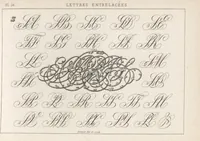 Picture 19 of 37 from Álbum graphique : recueil d'alphabets français, étrangers et ornés, couronnes, armes, supports, chiffres entrelacés et ornés : [volume 1] / monogrammes tires d'anciens manuscrits et composés par J. Girault (1870), leaf 49