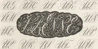 Picture 21 of 37 from Álbum graphique : recueil d'alphabets français, étrangers et ornés, couronnes, armes, supports, chiffres entrelacés et ornés : [volume 1] / monogrammes tires d'anciens manuscrits et composés par J. Girault (1870), leaf 51