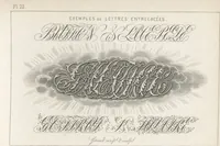 Picture 24 of 37 from Álbum graphique : recueil d'alphabets français, étrangers et ornés, couronnes, armes, supports, chiffres entrelacés et ornés : [volume 1] / monogrammes tires d'anciens manuscrits et composés par J. Girault (1870), leaf 57