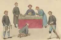 Picture 1 of 15 from The punishments of China, illustrated by twenty-two engravings; with explanations in English and French (1801), leaf 1