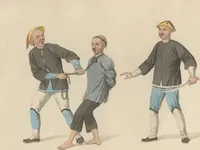 Picture 2 of 15 from The punishments of China, illustrated by twenty-two engravings; with explanations in English and French (1801), leaf 12