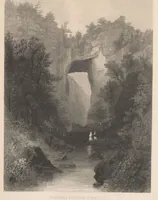 An illustration from Gallery of landscape painters : comprising twenty-four illustrations of American scenery, from paintings by G.L. Brown, W.H. Beard, Casilear, Colman, DeHaas, Gignoux, William Hart, James M. Hart, Hill, Hinshelwood, Hubbard, Inness, Kensett, Momberger, J.D. Smillie, Geo. H. Smillie, Whittredge ; Engraved on steel, by eminent engravers, with letter-press descriptions (1872)
