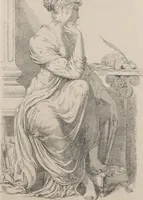 An illustration from Original etchings / by Sir George Hayter, historical and portrait painter to His Majesty the King of Belgium, and member of the Academy of Rome, Florence, Bologna, Parma and Venice : forty-six etchings (1879)