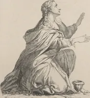 An illustration from Original etchings / by Sir George Hayter, historical and portrait painter to His Majesty the King of Belgium, and member of the Academy of Rome, Florence, Bologna, Parma and Venice : forty-six etchings (1879)