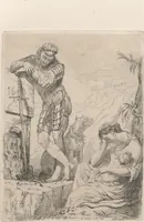 An illustration from Original etchings / by Sir George Hayter, historical and portrait painter to His Majesty the King of Belgium, and member of the Academy of Rome, Florence, Bologna, Parma and Venice : forty-six etchings (1879)