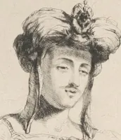 An illustration from Original etchings / by Sir George Hayter, historical and portrait painter to His Majesty the King of Belgium, and member of the Academy of Rome, Florence, Bologna, Parma and Venice : forty-six etchings (1879)