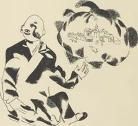 An illustration from Marc Chagall exhibition / the Reinhardt galleries, January 9 - January 30, 1926 ; [introduction by Christian Brinton] (1926)