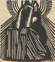 An illustration from A catalogue of an exhibition of woodcuts by John J. A. Murphy : shown at the Galleries of Messrs. Frederick Keppel & Co. ... January the Fifth to January the Thirty-first, Nineteen Hundred and Twenty-two (1922)