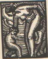 An illustration from A catalogue of an exhibition of woodcuts by John J. A. Murphy : shown at the Galleries of Messrs. Frederick Keppel & Co. ... January the Fifth to January the Thirty-first, Nineteen Hundred and Twenty-two (1922)