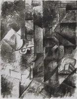 An illustration from Ausstellung Pablo Picasso : Februar 1913, Moderne Galerie Heinrich Thannhauser, München (1913)