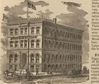 An illustration from Industries of Massachusetts : historical and descriptive review of Lynn, Lowell, Lawrence, Haverhill, Salem, Beverly, Peabody, Danvers, Gloucester, Newburyport and Amesbury, and their leading manufacturers and merchants (1886)