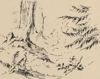 An illustration from How we spent the summer, or, A "Voyage en zigzag" in Switzerland and Tyrol with some members of the Alpine Club : from the sketch book of one of the party [i.e. Elizabeth Tuckett] (1864)