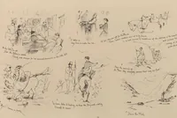 An illustration from How we spent the summer, or, A "Voyage en zigzag" in Switzerland and Tyrol with some members of the Alpine Club : from the sketch book of one of the party [i.e. Elizabeth Tuckett] (1864)