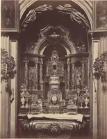 An illustration from The Cathedral of Santiago de Compostella in Spain, showing especially the sculpture of the Pórtico de la Gloria by Mestre Mateo / a series of twenty photographs recently taken by Thurston Thompson (1868)