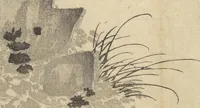 An illustration from The Four Worthies (Plum, Bamboo, Orchid, Chrysanthemum) (Shikunshi 竹洞四君子) (1850)