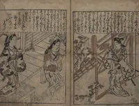 An illustration from Illustrations of Beautiful Women (Bijin e-zukushi 美人絵づくし) : [volume 3] (1683)