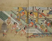 An illustration from The Fujiwara Chapter (Fujiwara no maki 藤原の巻) (1661)