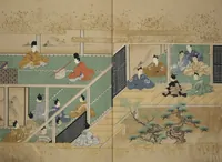 An illustration from The Fujiwara Chapter (Fujiwara no maki 藤原の巻) (1661)