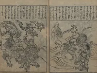 An illustration from Illustrations of Japanese Painting Themes (Yamato-e zukushi 大和絵づくし) (1686)