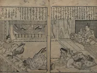 An illustration from Illustrations of Japanese Painting Themes (Yamato-e zukushi 大和絵づくし) (1686)