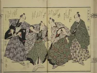An illustration from Collection of Kyōka Verse with Portraits of Poets in Famous Numerical Groupings (Kyōka meisū gazō shū 狂歌名数画像集) : [volume 2] (1830)
