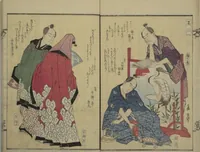 An illustration from Collection of Kyōka Verse with Portraits of Poets in Famous Numerical Groupings (Kyōka meisū gazō shū 狂歌名数画像集) : [volume 2] (1830)