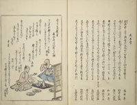 An illustration from Picture Album of People with Kyōka (Light Verse) (Kyōka shiki jinbutsu 狂歌四季人物) (1855)