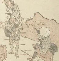 An illustration from Picture Album of Road Pictures (of the Tōkaidō Road) (Dōchū gafu 道中画譜) (1830)