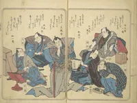 An illustration from Collected Thirty-six Kyōka Poets (Kyōka roku roku shū 興歌六々集) (1840)