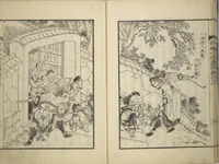 An illustration from An Illustrated New Edition of Suikoden (The Water Margin) (Shinpen suiko gaden 新編水滸画伝) (1805)
