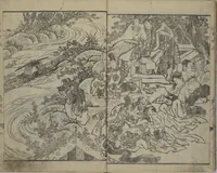 An illustration from The Mountains of Husband and Wife (Onyo imoseyama 阥阦妹背山) (1810)