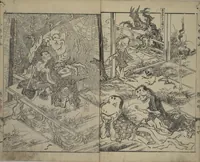 An illustration from The Mountains of Husband and Wife (Onyo imoseyama 阥阦妹背山) (1810)