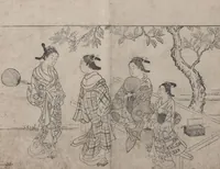 An illustration from The drawing manual: The Evergreens (Ehon Tokiwagusa 絵本常盤草) : [volumes 2-3] (1731)