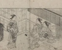 An illustration from The drawing manual: The Evergreens (Ehon Tokiwagusa 絵本常盤草) : [volumes 2-3] (1731)