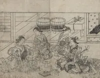 An illustration from The drawing manual: The Evergreens (Ehon Tokiwagusa 絵本常盤草) : [volumes 2-3] (1731)
