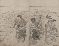 An illustration from The drawing manual: The Evergreens (Ehon Tokiwagusa 絵本常盤草) : [volumes 2-3] (1731)