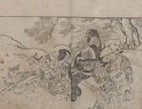 An illustration from The drawing manual: The Evergreens (Ehon Tokiwagusa 絵本常盤草) : [volumes 2-3] (1731)