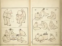 An illustration from Transmitting the Spirit, Revealing Form of Things: Picture Album of Drawings at One Stroke (Denshin kaishu ippitsu gafu 伝神開手 一筆画譜) (1823)