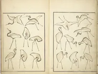 An illustration from Transmitting the Spirit, Revealing Form of Things: Picture Album of Drawings at One Stroke (Denshin kaishu ippitsu gafu 伝神開手 一筆画譜) (1823)