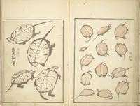 An illustration from Transmitting the Spirit, Revealing Form of Things: Picture Album of Drawings at One Stroke (Denshin kaishu ippitsu gafu 伝神開手 一筆画譜) (1823)