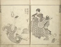 An illustration from Picture Book of Chinese and Japanese Warriors (Wakan ehon sakigake 和漢 絵本魁) (1836)