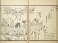 An illustration from Picture Book of New Designs for the Various Crafts (Shōshoku ehon Katsushika shin hinagata 諸職絵本葛飾新鄙形) (1836)